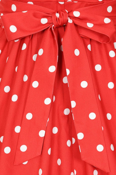 Red Polka Dot Tea Kellomekko-Lady Vintage-Miss Windy Shop