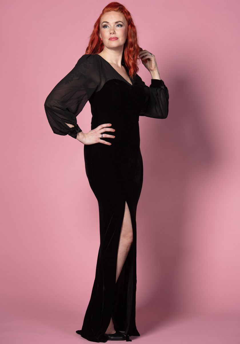 Collectif mainline anjelica hotsell velvet maxi dress