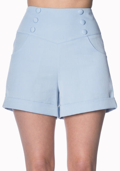 Cute As A Button Blue Shortsit-Banned-Miss Windy Shop