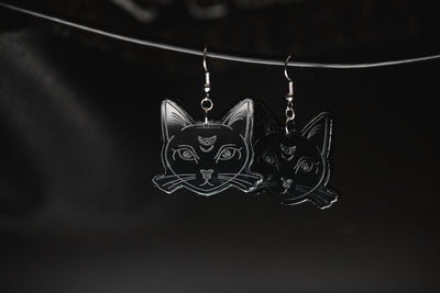 Black Cat Korvakorut-Glimmering Deep Design-Miss Windy Shop