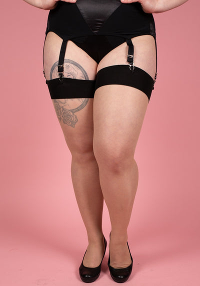 Jive Seamed Nude & Black Sukkanauhasukat-Pamela Mann-Miss Windy Shop