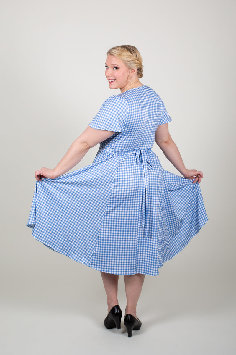 Lyra Blue Gingham Mekko-Lady Vintage-Miss Windy Shop