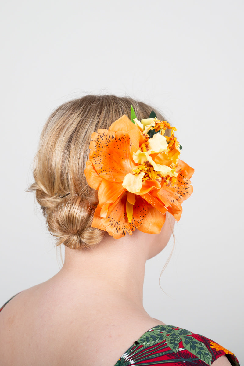 Hiuskukka Orange Sunset L-Veronica's Flowers-Miss Windy Shop