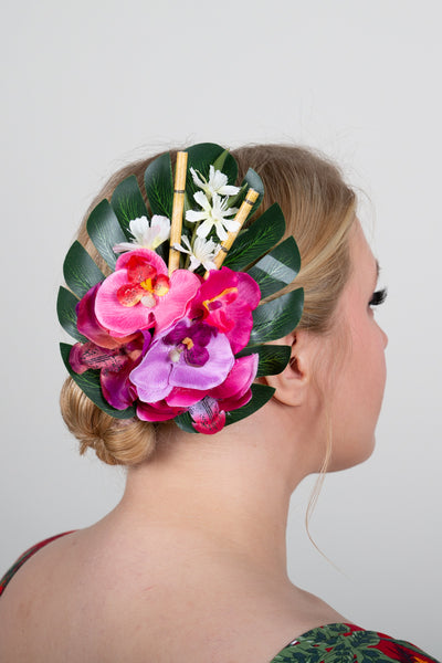 Hiuskukka Pink Tiki Style L-Veronica's Flowers-Miss Windy Shop