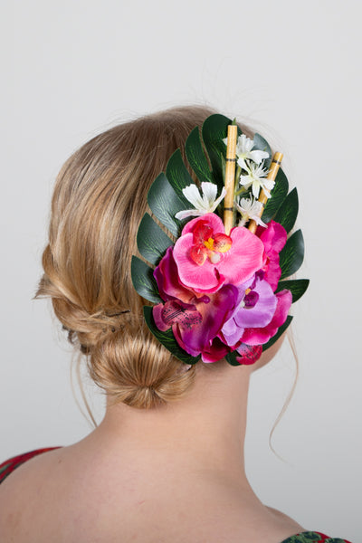 Hiuskukka Pink Tiki Style L-Veronica's Flowers-Miss Windy Shop