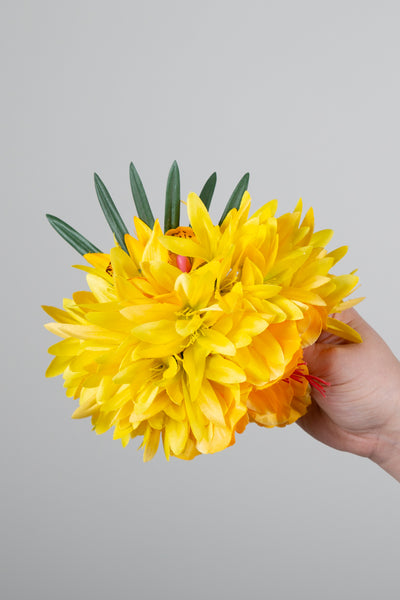 Hiuskukka Yellow Dahlia XL-Veronica's Flowers-Miss Windy Shop
