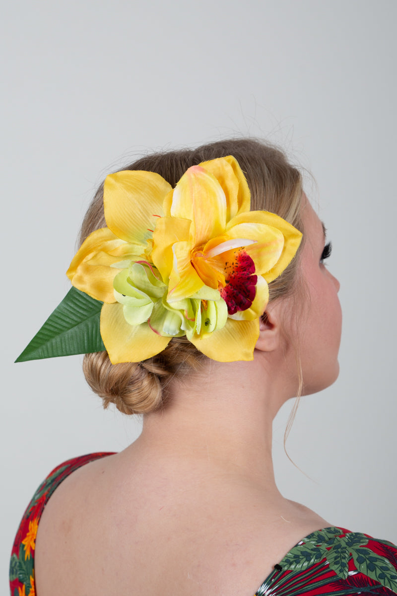 Hiuskukka Yellow Paradise L-Veronica's Flowers-Miss Windy Shop