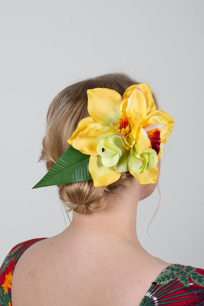 Hiuskukka Yellow Paradise L-Veronica's Flowers-Miss Windy Shop