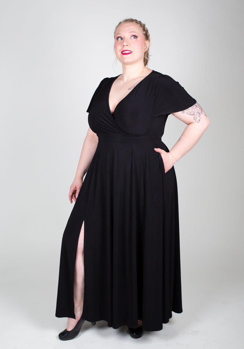 Lyra Black Maxi Maksimekko-Lady Vintage-Miss Windy Shop