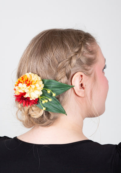 Hiuskukka Cute Yellow & Red S-Veronica's Flowers-Miss Windy Shop