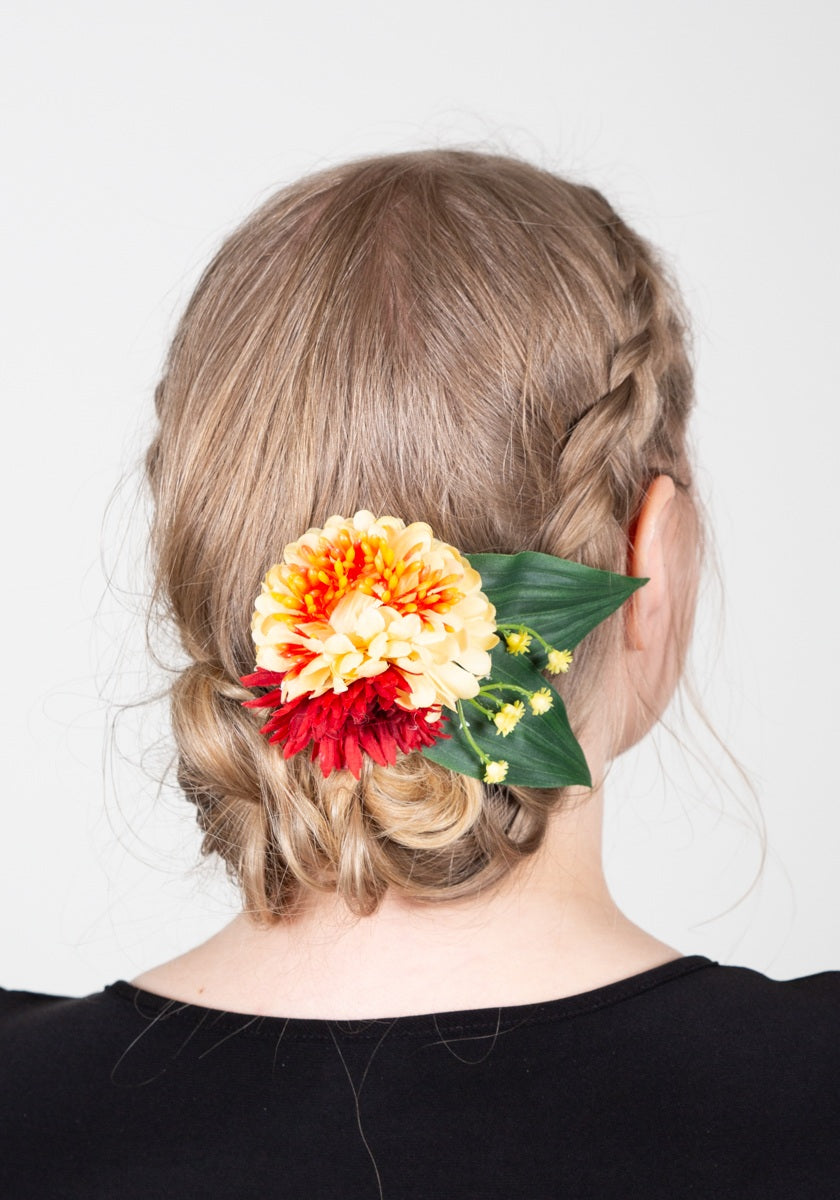 Hiuskukka Cute Yellow & Red S-Veronica's Flowers-Miss Windy Shop