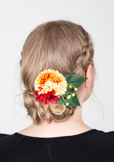 Hiuskukka Cute Yellow & Red S-Veronica's Flowers-Miss Windy Shop
