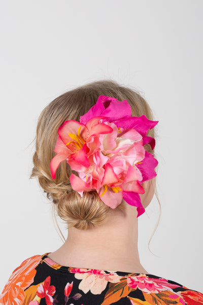 Hiuskukka Think Pink L-Veronica's Flowers-Miss Windy Shop