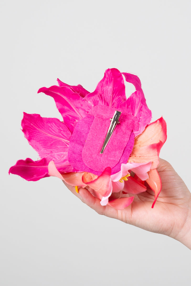 Hiuskukka Think Pink L-Veronica's Flowers-Miss Windy Shop