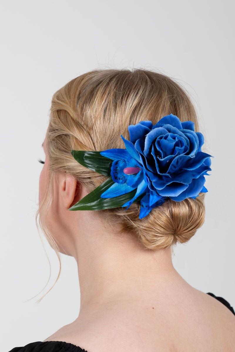 Hiuskukka Royal Blue Rose S-Veronica's Flowers-Miss Windy Shop