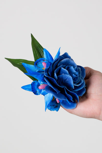 Hiuskukka Royal Blue Rose S-Veronica's Flowers-Miss Windy Shop
