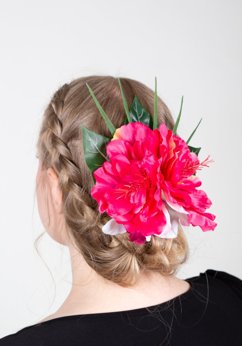 Hiuskukka Pink Tiki Style L-Veronica's Flowers-Miss Windy Shop