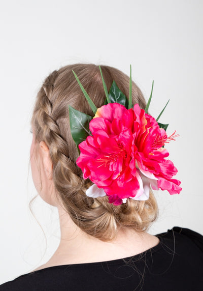 Hiuskukka Pink Tiki Style L-Veronica's Flowers-Miss Windy Shop