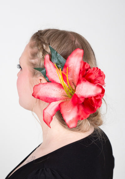 Hiuskukka Luscious Red M-Veronica's Flowers-Miss Windy Shop