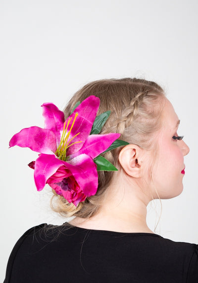Hiuskukka Pink Lily L-Veronica's Flowers-Miss Windy Shop