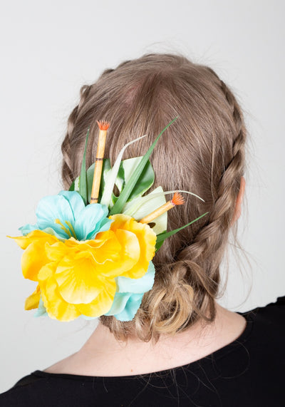 Hiuskukka Tropical Teal M-Veronica's Flowers-Miss Windy Shop