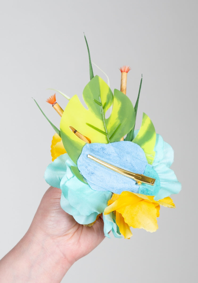 Hiuskukka Tropical Teal M-Veronica's Flowers-Miss Windy Shop