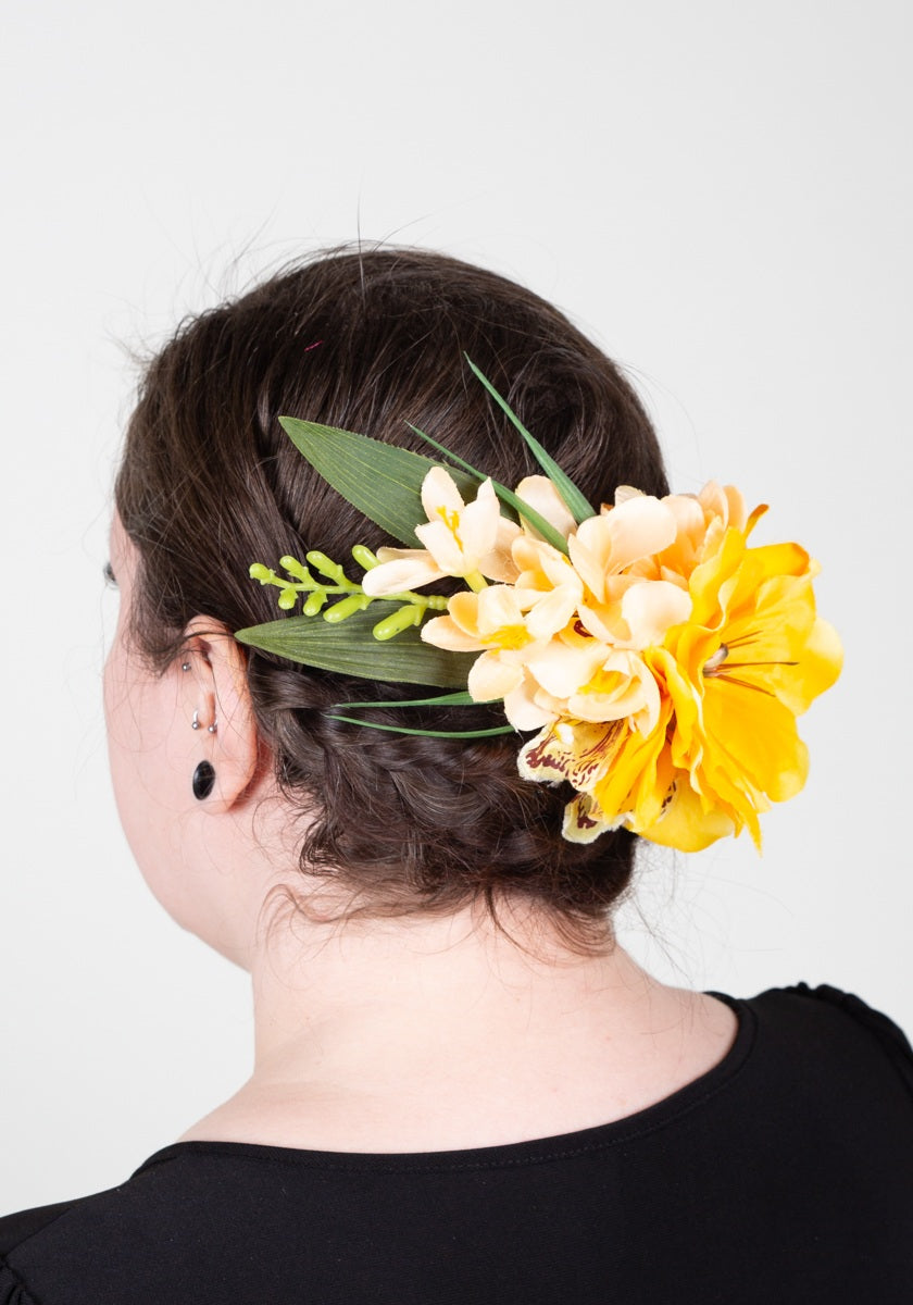 Hiuskukka Cute Yellow S-Veronica's Flowers-Miss Windy Shop