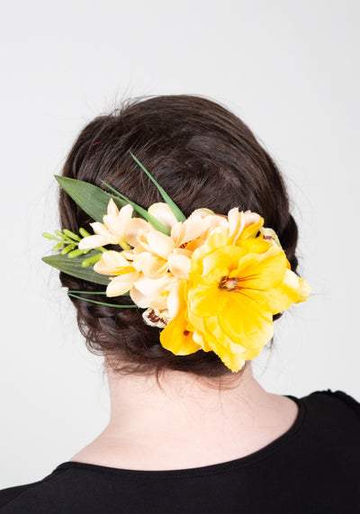 Hiuskukka Cute Yellow S-Veronica's Flowers-Miss Windy Shop