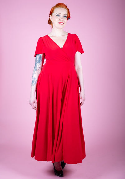Lyra Red Maxi Maksimekko-Lady Vintage-Miss Windy Shop