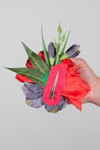 Hiuskukka Black & Red L-Veronica's Flowers-Miss Windy Shop