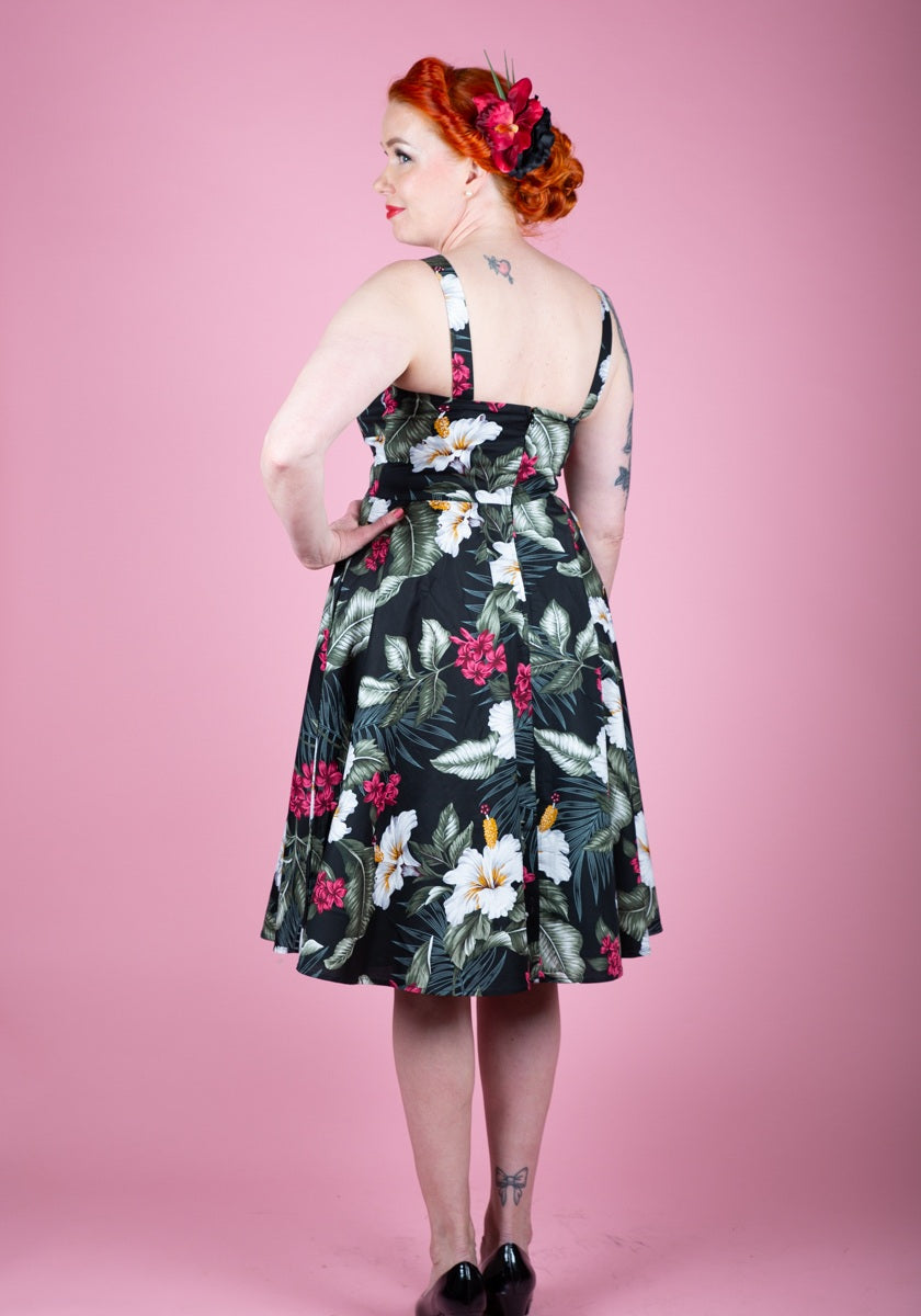 Tahiti Black Kellomekko-Hell Bunny-Miss Windy Shop