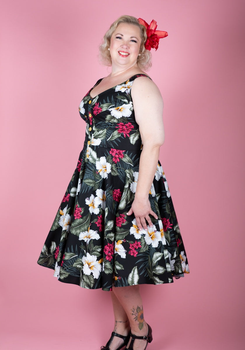Tahiti Black Kellomekko-Hell Bunny-Miss Windy Shop