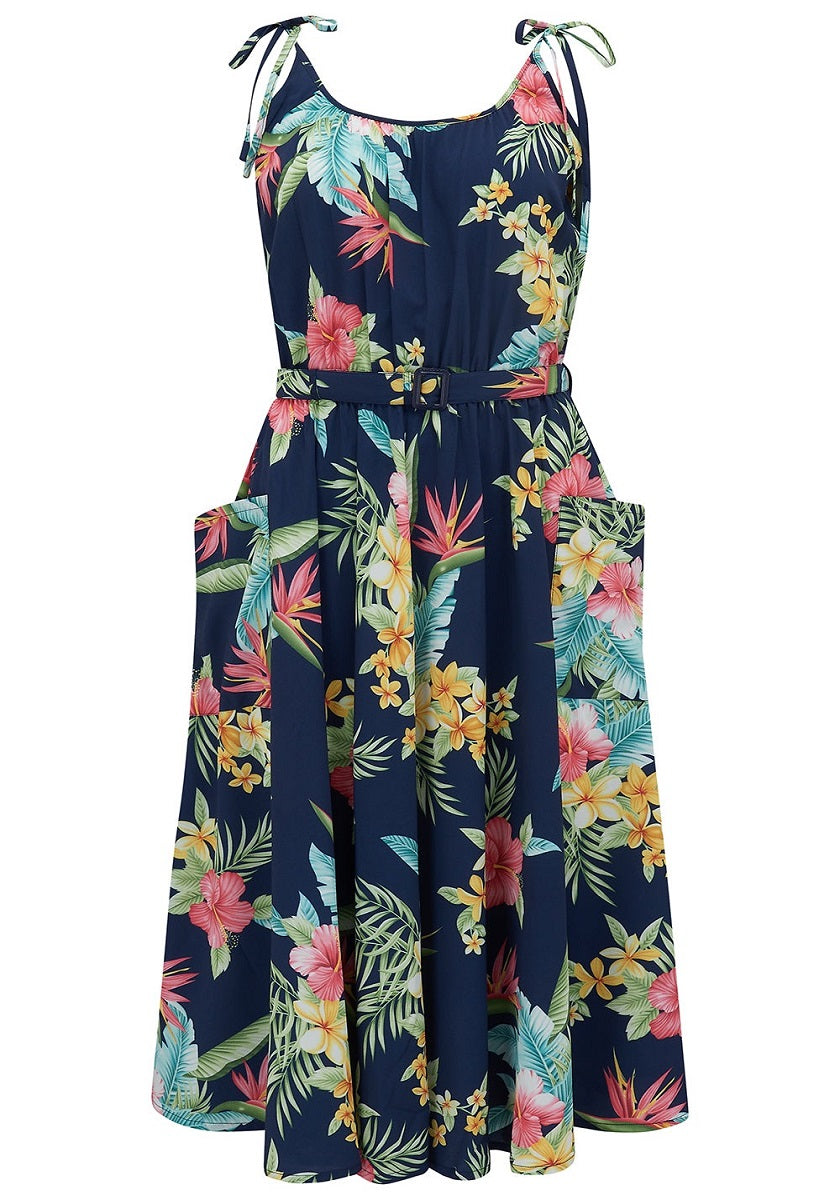 Suzy Sundress Navy Honolulu Kellomekko-Rock n Romance-Miss Windy Shop