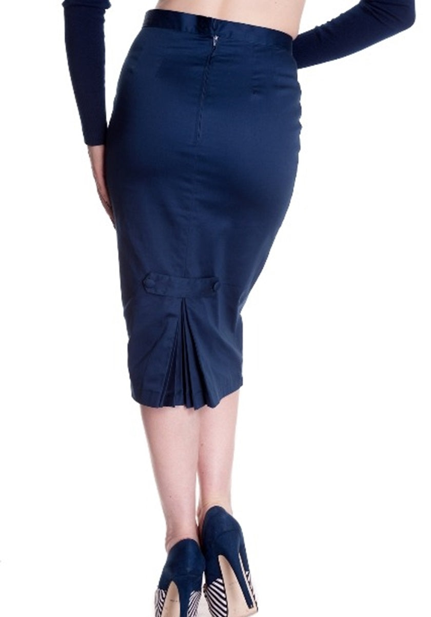 Frankie Pencil Black / Navy Kynähame-Hell Bunny-Miss Windy Shop