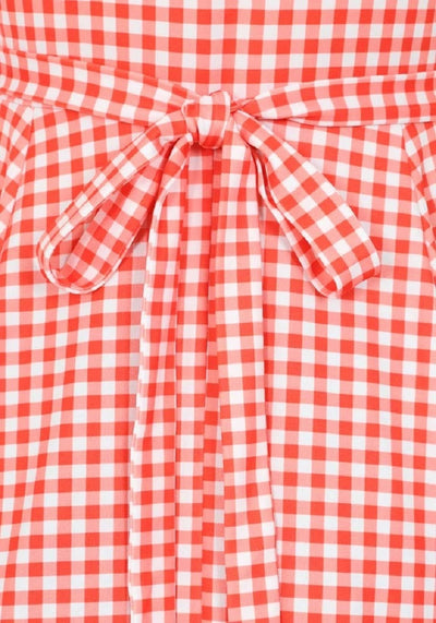 Lyra Red Gingham Kellomekko-Lady Vintage-Miss Windy Shop