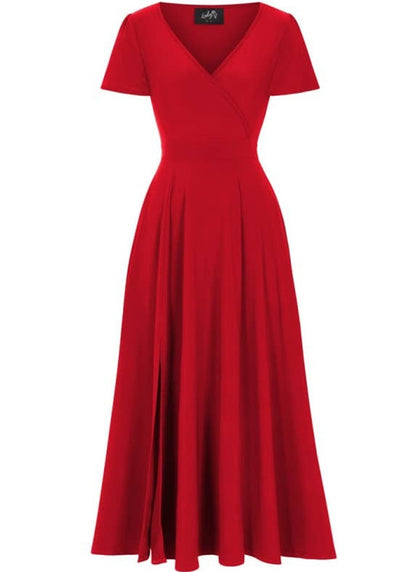 Lyra Red Maxi Maksimekko-Lady Vintage-Miss Windy Shop