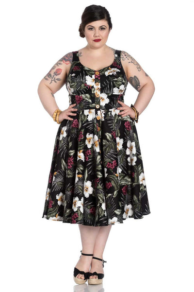 Tahiti Black Kellomekko-Hell Bunny-Miss Windy Shop
