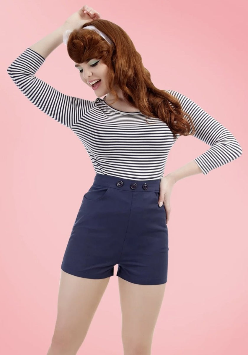 Talis Navy Shortsit-Collectif-Miss Windy Shop