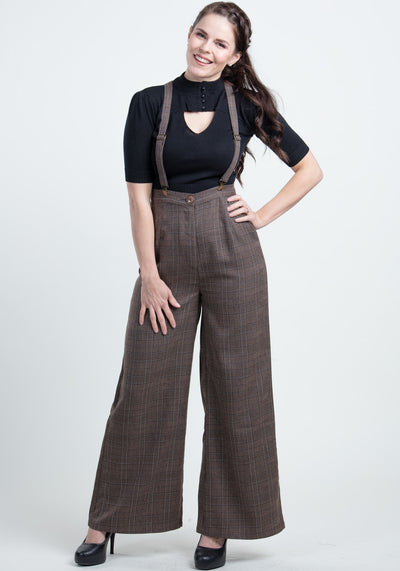 Glinda Librarian Check Housut-Collectif-Miss Windy Shop
