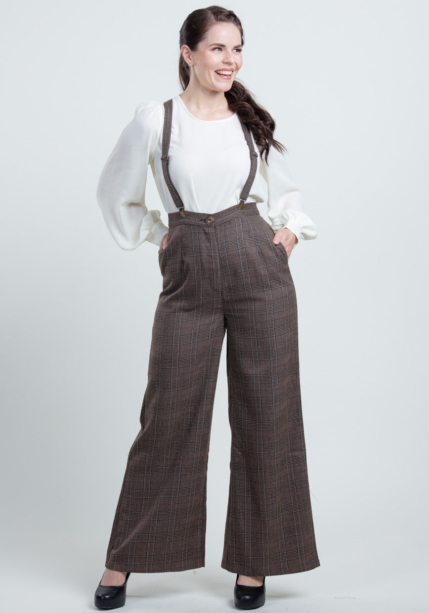 Glinda Librarian Check Housut-Collectif-Miss Windy Shop