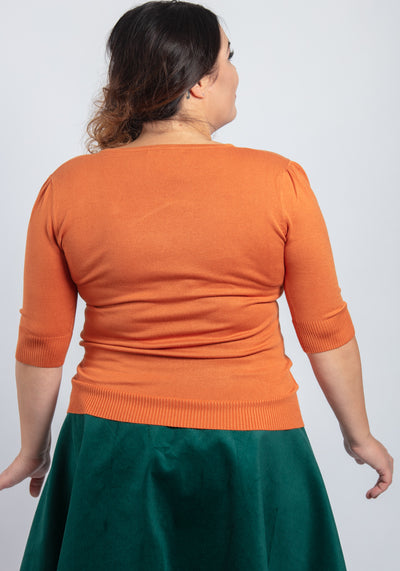 Chrissie Orange Neulepaita-Collectif-Miss Windy Shop
