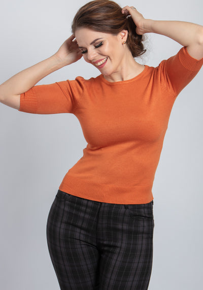 Chrissie Orange Neulepaita-Collectif-Miss Windy Shop