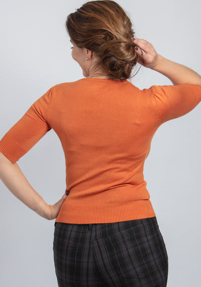 Chrissie Orange Neulepaita-Collectif-Miss Windy Shop