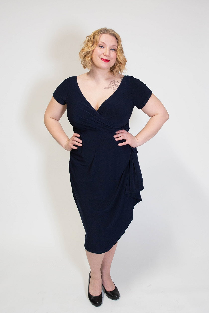 Elsie Navy Kynämekko-Lady Vintage-Miss Windy Shop
