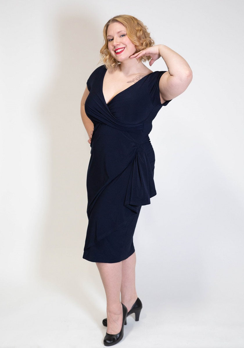 Elsie Navy Kynämekko-Lady Vintage-Miss Windy Shop