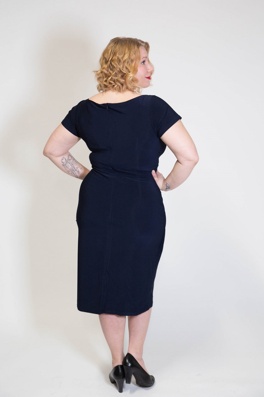 Elsie Navy Kynämekko-Lady Vintage-Miss Windy Shop