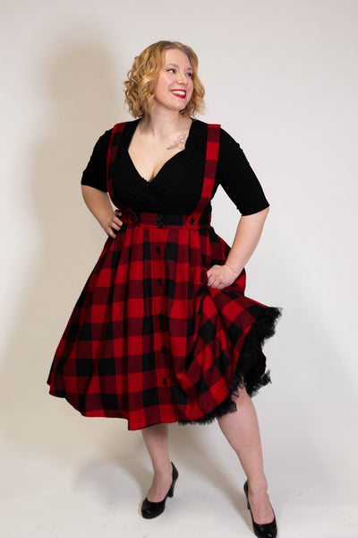 Teen Spirit Pinafore Black/Red Kellohame-Hell Bunny-Miss Windy Shop