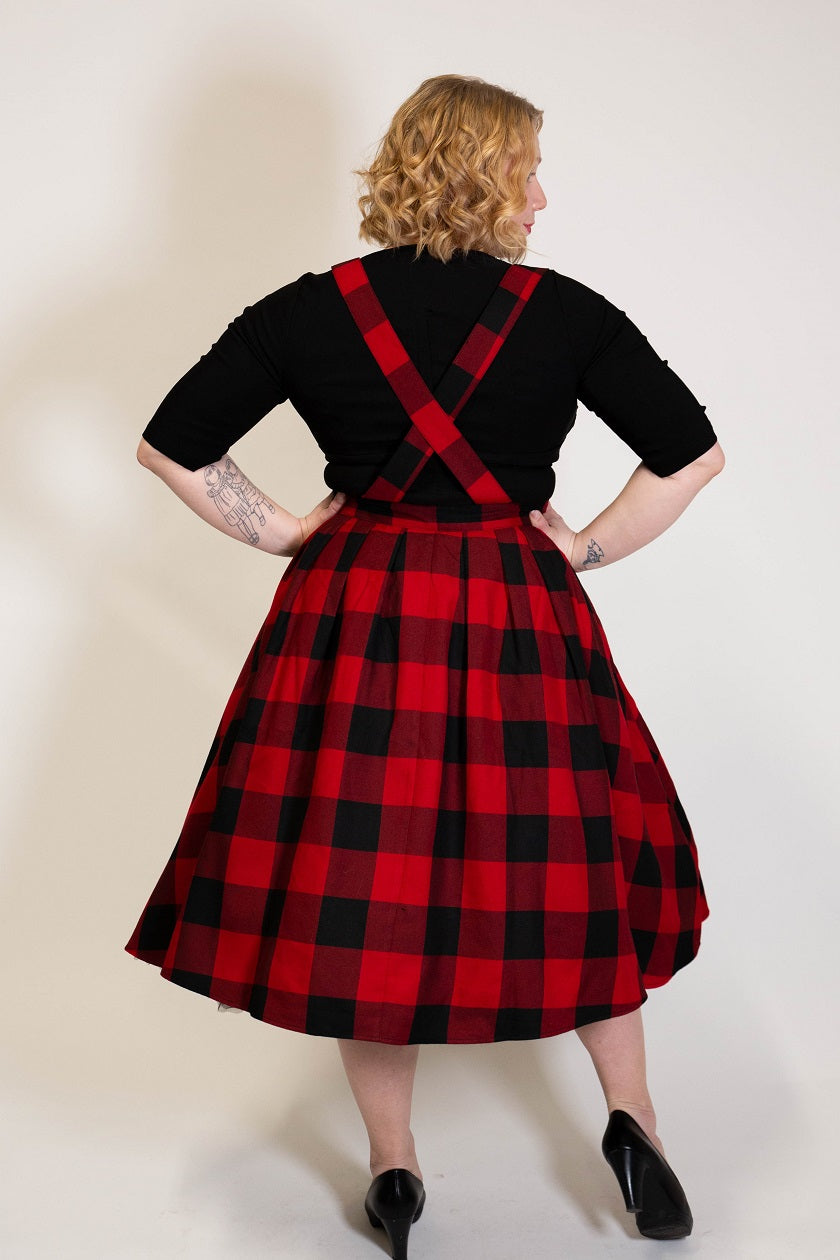 Teen Spirit Pinafore Black/Red Kellohame-Hell Bunny-Miss Windy Shop