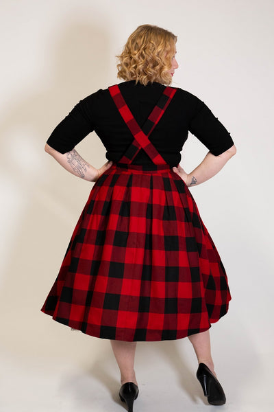 Teen Spirit Pinafore Black/Red Kellohame-Hell Bunny-Miss Windy Shop