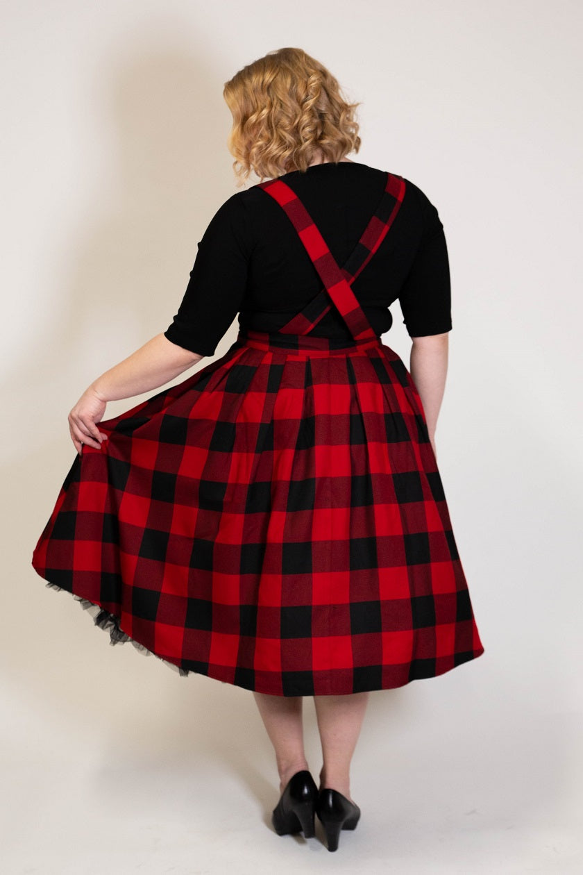 Teen Spirit Pinafore Black/Red Kellohame-Hell Bunny-Miss Windy Shop